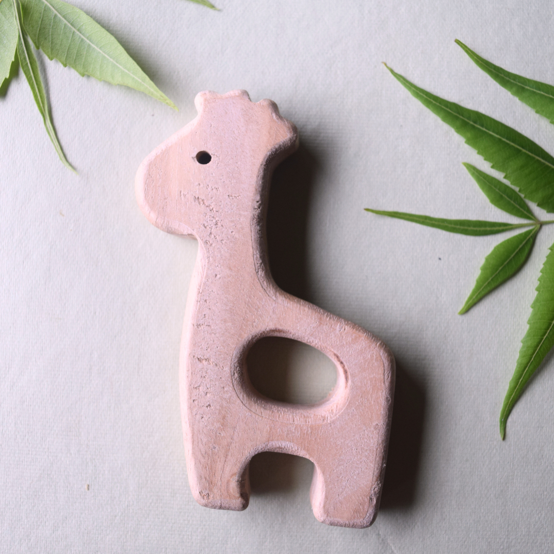 Neem Wood Giraffe Teether