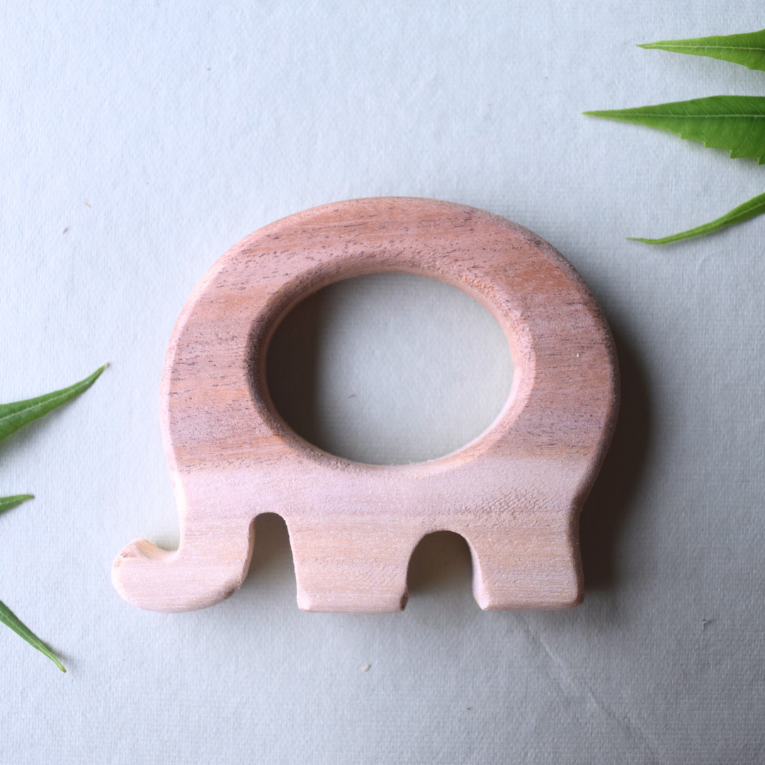 Neem Wood Elephant Teether