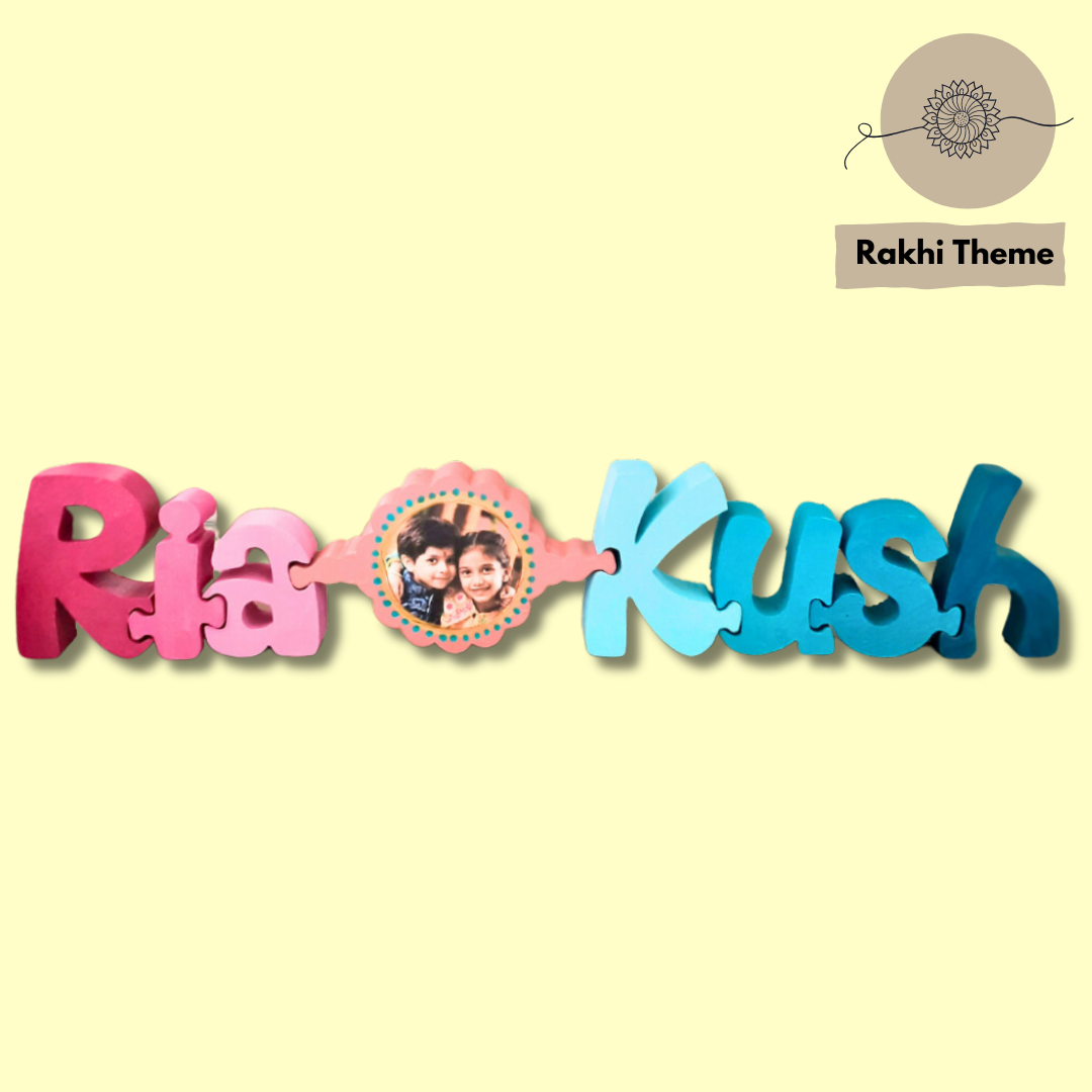 Rakhi themed Interlockable Jigsaw Nameblock