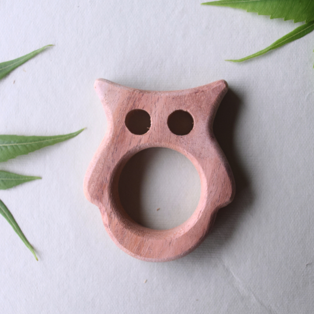 Neem Wood Owl Teether