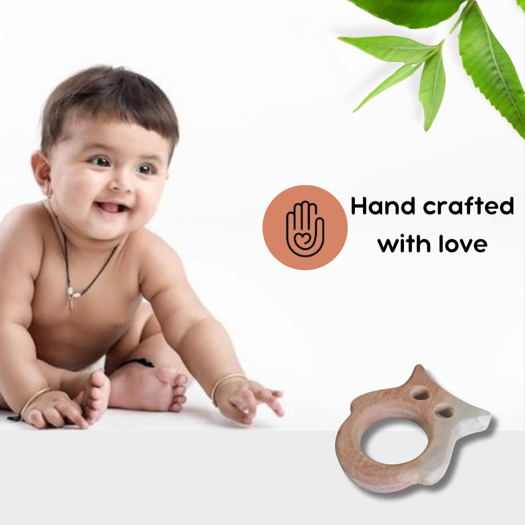 Neem Wood Owl Teether