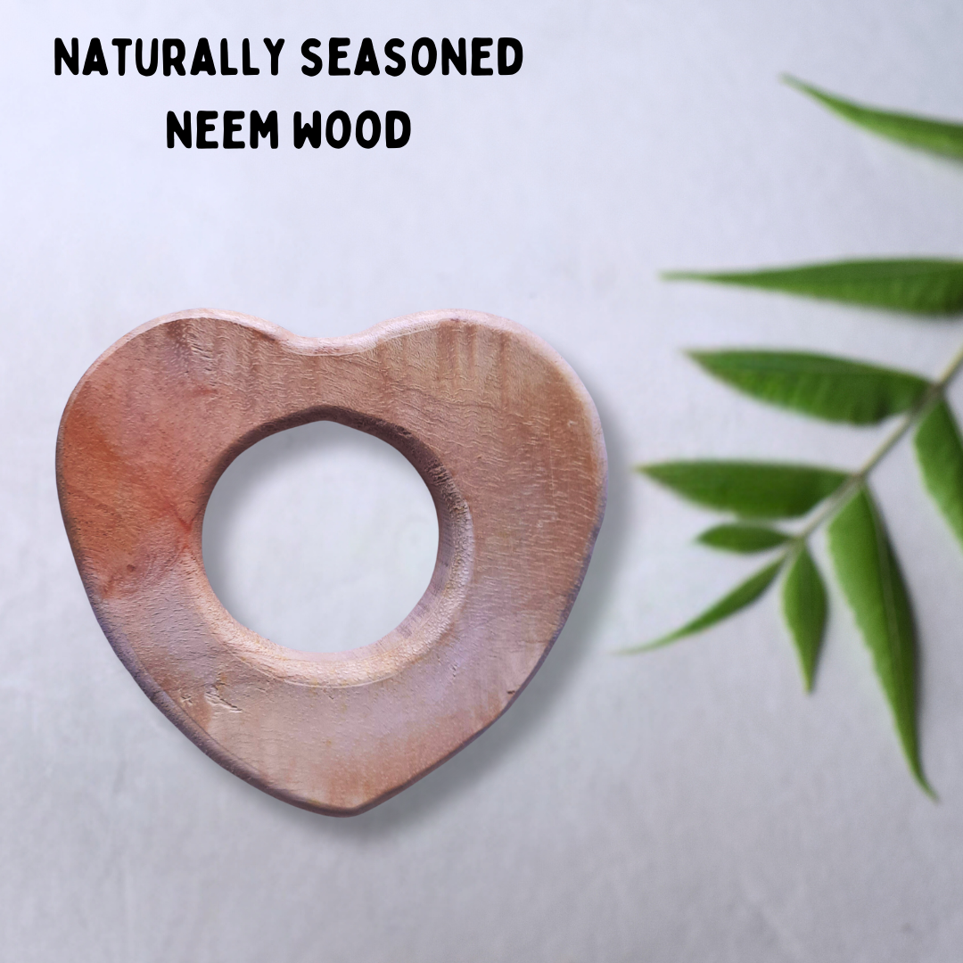 Neem Wood Heart Teether