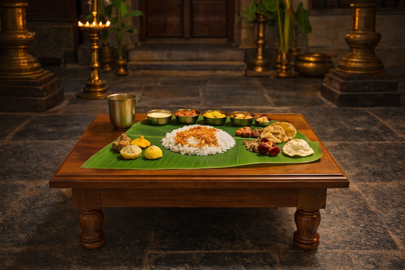 Handcrafted Teak Wood Bajoth (Chowki) for Pooja and Meals