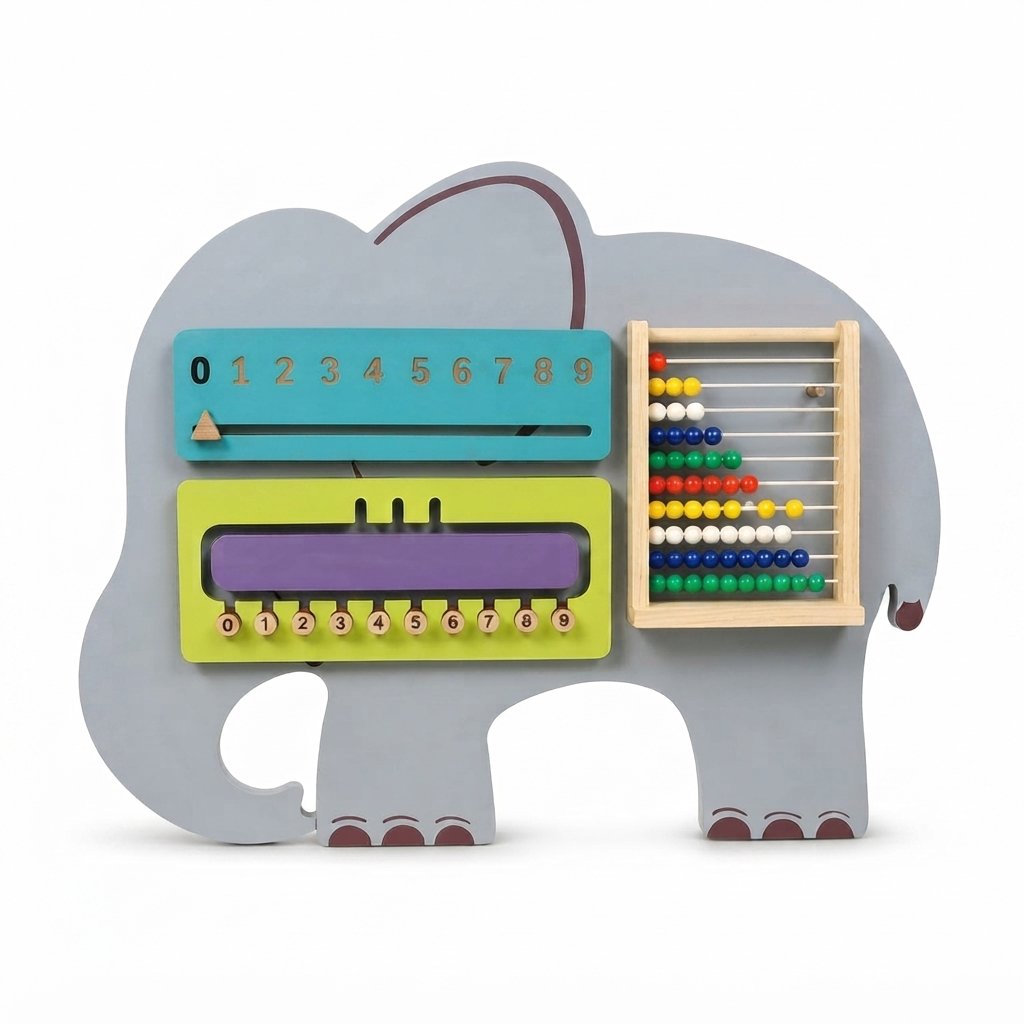 Elephant Shaped Mathematical Sensory Board