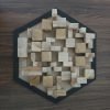 Montessori Hexagonal Wooden Texture Sensory Board with 12 Touch-and-Feel Surfaces for Preschool Children