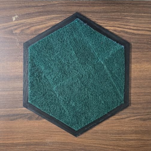 Montessori Hexagonal Wooden Texture Sensory Board with 12 Touch-and-Feel Surfaces for Preschool Children