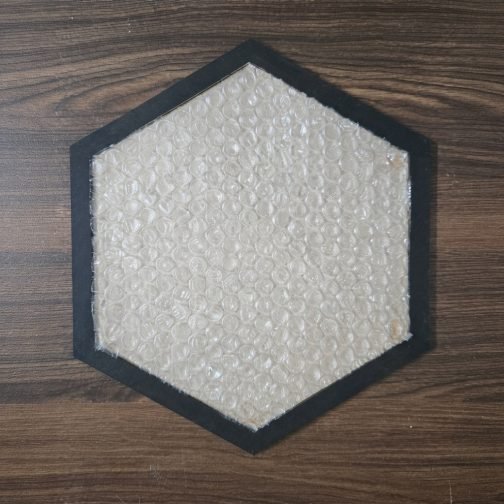 Montessori Hexagonal Wooden Texture Sensory Board with 12 Touch-and-Feel Surfaces for Preschool Children