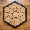 Montessori Hexagonal Wooden Texture Sensory Board with 12 Touch-and-Feel Surfaces for Preschool Children