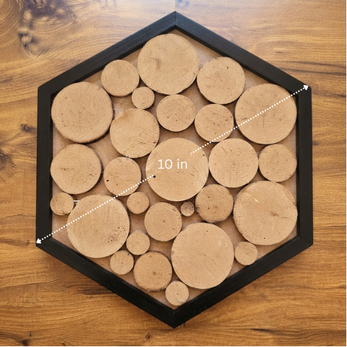 Montessori Hexagonal Wooden Texture Sensory Board with 12 Touch-and-Feel Surfaces for Preschool Children