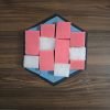 Montessori Hexagonal Wooden Texture Sensory Board with 12 Touch-and-Feel Surfaces for Preschool Children