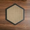 Montessori Hexagonal Wooden Texture Sensory Board with 12 Touch-and-Feel Surfaces for Preschool Children