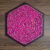 Montessori Hexagonal Wooden Texture Sensory Board with 12 Touch-and-Feel Surfaces for Preschool Children