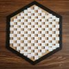 Montessori Hexagonal Wooden Texture Sensory Board with 12 Touch-and-Feel Surfaces for Preschool Children