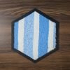 Montessori Hexagonal Wooden Texture Sensory Board with 12 Touch-and-Feel Surfaces for Preschool Children
