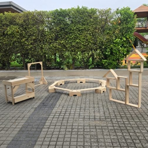 Outdoor Play Props Wooden Montessori Outdoor Learning Equipment for Kids