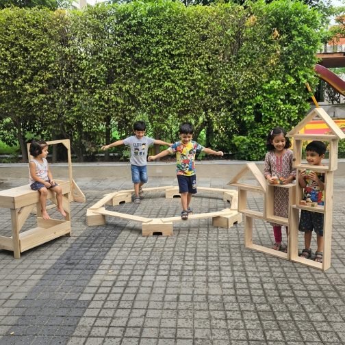 Outdoor Play Props Wooden Montessori Outdoor Learning Equipment for Kids