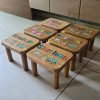 Customised Name Desk personalised wooden kids study table with colourful name letters