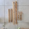 Standing wooden handloom with weaving threads and shuttle for kids creative learning