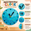 Montessori Wooden Hand Operated Clock Sensory Board for Preschool Time Learning