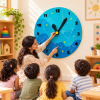 Montessori Wooden Hand Operated Clock Sensory Board for Preschool Time Learning