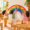 Montessori Rainbow Shaped Wooden Musical Sensory Board with Interactive Musical Instruments for Preschool Children