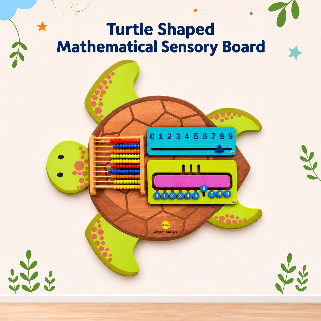 Turtle Shaped Mathematical Sensory Board